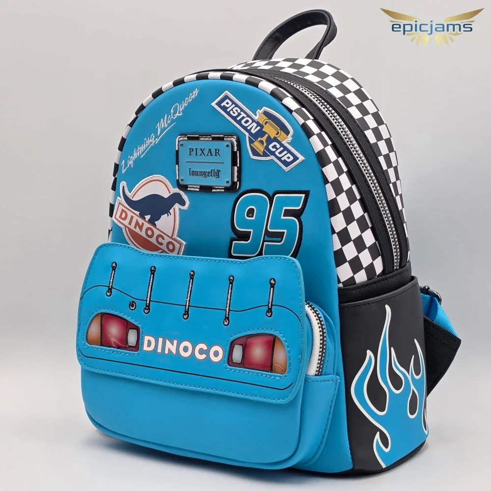 Loungefly Disney Pixar Cars Lightning McQueen Dinoco Light-Up Mini Backpack - Picture 3 of 9